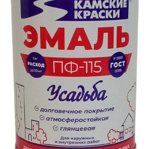 эмаль ПФ-115 черная Усадьба СТАНДАРТ 1,9 кг