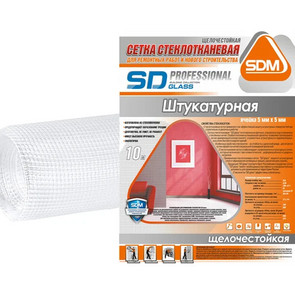 сетка штукатурная яч.5*5 (1*10м) SD-GLASS d.m. 8-9