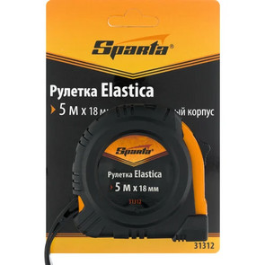 рулетка Elastica, 5мх18мм обрезин. корпус