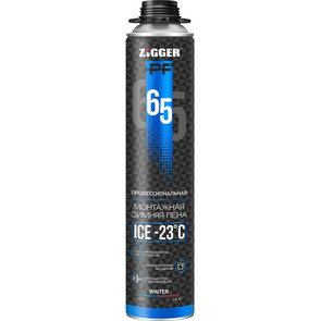 пена ZIGGER PF ICE -23°C проф. 65 зимняя 850 мл, 920 гр / 12