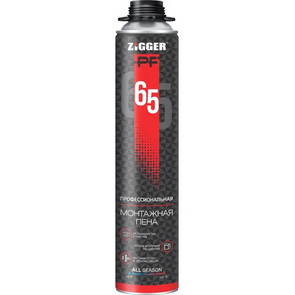 пена ZIGGER PF проф. 65 всесезонная 850 мл, 920 гр / 12