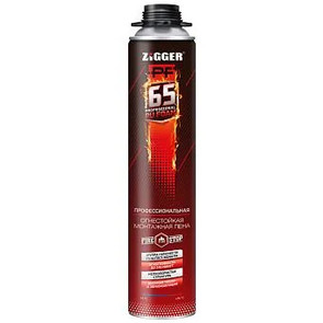 пена ZIGGER PF проф. 65л FIRESTOP огнестойкая 750 мл, 910 гр