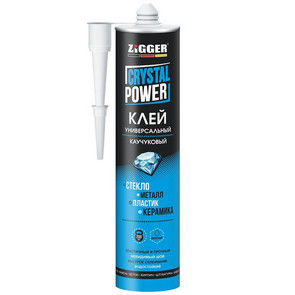 клей Жидкие гвозди ZIGGER CRYSTAL POWER каучуковый универсальный 320 г, прозрачный (24)