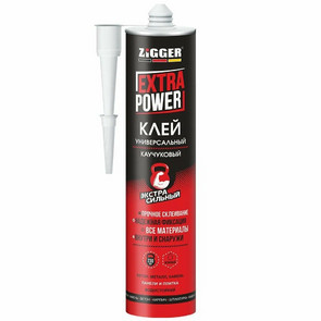 клей Жидкие гвозди ZIGGER EXTRA POWER каучуковый экстрасильный 380 г, бежевый