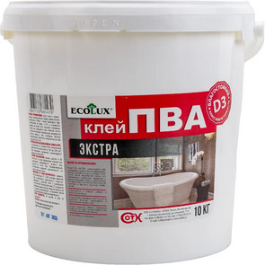 клей ПВА экстра влагостойкий ECOLUX 10 кг