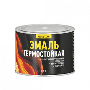 эмаль термостойкая серебристая 0,5 л / С.-Пб. \ 24