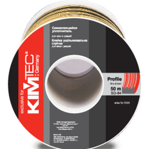 уплотнитель KIM TEC  SD-84/4, 15*8мм, черный, 50м