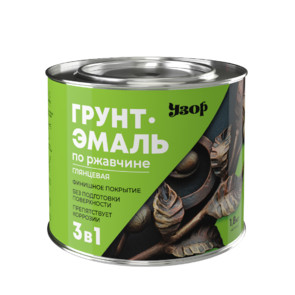 грунт-эмаль по ржавчине голубой Узор  1,8 кг глянц