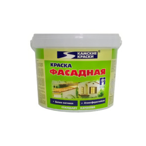 краска Камские краски фасадная белая матовая 14 кг